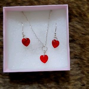 Set of 925 silver earrings with the charosqui ston